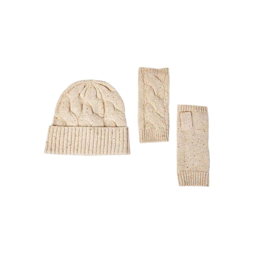 TWRHLL by Christie Brinkley Women's Cold Weather Set Cream